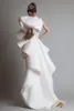 Custom Made Krikor Jabotian High Low Evening Dresses Ruffles Skirt Zipper Back Court Train 2019 Women Prom Gowns robe de soiree2351775