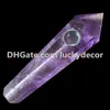 Excellent Handmade Brazil Violet Amethyst Point Celestial Pipe Girly Smoking Tobacco Pipe Purple Quartz Gemstone Smoking Bowl Crystal Pipe