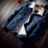 2018 New Winter Men Warm Jacket and Coat Trendy Fleece Denim Jacket Mens Jean Outwear Male Cowboy Big Size 6XL