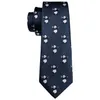 Cravatta con motivo a panda blu scuro Fazzoletto e polsini Fashion Whole Business Wedding Party N-5062321S