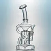 Klein Tornado Percolator Glass Bong Hookahs 8 Inch Recycler Water Pipes 14mm Female Joint Oil Dab Rigs With Quartz Banger Or Bowl HR024