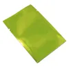 Örnek Çanta 100 Parça 10x15 cm Yeşil Açık Üst Alüminyum Folyo Ambalaj Poşetleri Gıda Sınıfı Mylar Vakum Kılıfı Isı Yapışmalı Kahve Çay Saklama Poşetleri