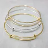 Nieuwe mode uitbreidbare wire bangle armbanden DIY sieraden pick maat kabel wire bangle verstelbare bedelarmband accessoires groothandel