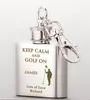 Personlig Håll lugn 1oz Hip Flask-nyckelring Mini Nyckelringar Drop Shipping