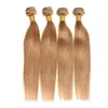 Brasilianisches 27# honigblondes Echthaar, 4 Bundles, Angebote, farbiges brasilianisches glattes reines Haar, günstige brasilianische blonde Haarverlängerungen