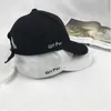 Korean Star With Fund Concise Letter Embroidery Curved Eaves Baseball Hats Woman Summer Fashion All-match Hip Hop Peaked Cap