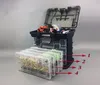 a 2pcs Lot 4- Layer Fishing Tackle Box Lures Storage Tray Bait Case Tool Organizer Bulk Drawer