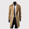 5625 새로운 패션 M-XXXL 가을 겨울 남성 의류 향상된 농축 블렌드 코트 양모 트렌치 코트 남성용 긴 오버 코트