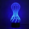 3D USB LED Visual Creative Nightlight Fashion Sleeping Night Light Table Lamp Octopus Jellyfish Lamp Decor Lampara Light Fixture6271449