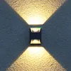 Lámpara de pared a prueba de agua a prueba de agua LED al aire libre moderno Lámpara de patio IP65 LED al aire libre LED ARRIBA ABAJO ABAJO LUZ DE LUTE DE PARED ABAJO LUZ DE PORCHO