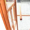 Gratis frakt Bird Cage Stort trä Aviary med metall Grid Flight Cages för Finches Bird Cages Pet Supplies