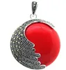 New Matched Senhora Red Carved Laca Marcasite 925 Sterling Silver Ring (# 7-10) Brincos Pandent conjuntos de jóias