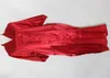 New Red Chinese Men Sexy Abiti di seta Tinta unita Kimono Bath Gown Rayon Nightwear Pigiama maschile Plus Size S M L XL XXL XXXL S0026