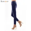 KANCOOLD jeans femmes automne élastique déchiqueté imprimé léopard épissé jean Denim Plus pantalon pantalon femme 2018Oct26