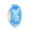 European Big Hole Glass Charms Spacer Loose Handmade Lampwork bubble Beads For DIY Jewelry Making Fit Handmade Bracelet