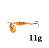 YTQHXXY 스피너 미끼 스팽글 스푼 금속 WOBBLER 11g 15g 20g 인공 잉어 PESCA 낚시 미끼 Treble 후크 메기 Ye-194