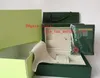 Darmowa wysyłka Green Watch Box Paper Papieki Karty Pudełka Pudełka Torebka 185mm * 134mm * 84mm 0,7 kg dla 116610 116660 116710 Zegarki