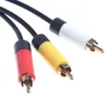 1.8m 6ft Black Video Audio Cord AV Composite A / V-kabels voor Mirosoft Xbox 360 Slanke AV-kabel DHL FEDEX EMS GRATIS schip