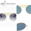 2021 runde Metall Sonnenbrille Männer Frauen Mode Gläser Marke Designer Retro Vintage UV400 Mit Fall Box