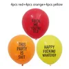 12 pièces/lot ballons abusifs drôle grossier ballon Badass décorations de fête de Bachelorette Collection de farces abusives offensives