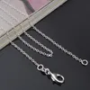 Klassieke Basic Chain Mode Plated Silver Cross Chain 925 Geplated Silver Silver Lobster Clasp Verstelbare Ketting Ketting Mode-sieraden