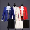 Nieuw ontworpen Royal Blue / White / Red Groom Tuxedos Heren Court Pak Formeel Pakken Heren Kostuums Prom Diner Past Custom Made (Jack + Pants) Nee; 8