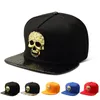 män kvinnor älskare hiphop svart leopard bomull snapback kepsar skalle legering logotyp populär mode cool street dj rock justerbara hattar1284200