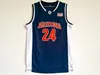 Hommes Vintage Arizona Wildcats Mike Bibby 10 College Basketball Jersey Bleu marine Mike Bibby University Maillots cousus