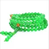 Véritable bracelet en calcédoine verte naturelle 6mm108 plus bracelets en cristal de perles d'agate rouge pour hommes et femmes en gros