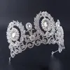 Ornamenti nuziali Corona retrò barocca, ornamenti con testa di diamante, accessori per capelli, abito da sposa con forcina