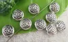 120 stks Tibetan Silver Metal Celtic Knoop Platte kralen 9.5mm A8934