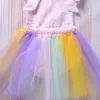 2018 جديد طفلة ملابس الاطفال تول الترتر الأميرة رومبير اللباس لفتاة حفل زفاف رسمي عيد توتو قوس قزح ملون فساتين