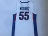 Erkek NCAA Basketbol Formaları 55 Beyaz Çikolata Jason Williams Koleji Dikişli Jersey Dupont Lisesi Sarı 33 Gömlek S-XXL