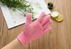 Nieuwe exfoliërende badhandschoen vijf vingers bad badkamer accessoires nylon badhandschoenen badbenodigdheden gratis DHL WX9-435