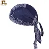 Женщины мужчины хлопковые шапки черепа Paisley Bandanas Headwear Unisex Велосипедный велосипедный велосипед