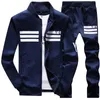 Mode Zipper Jas + Pant Set 2018 Casual Mannen Sporting Suit Hoodies Heren Trainingspak Sweatshirt Mannelijke Streebroek 2 Stuks Set