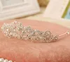 European Bride Tiaras Barock Luxury Rhinestone Crystal Crown Queen Silver Crown Glänsande Koreanska Bröllop Hår Tillbehör Huvudstycken