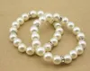 10 sztuk / partia Moda 10mm Białe Pearl Bransoletki Crystal Spacer Koraliki Biżuteria DIY Dla Kobiet