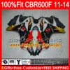 Injection Body For HONDA CBR600F4i CBR600F 11 12 13 14 115HM38 Hot sale white CBR600 F CBR 600 F 600F CBR600 F4i 2011 2012 2013 2014 Fairing