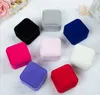 Velvet Jewelry Storage Box Earring Display Organizer Square Elegant Wedding Ring Case Necklace Container Gift Boxes