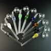 Skull Glass Pipe Pyrex Oil Burner Pipe Colorful Glass Smoking Pipes New Arrivals Color Randomly Send SW21