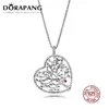DORAPANG 100% 925 argent Sterling arbre d'amour collier mixte émail pendentif breloques perle pour mère cadeau Bracelet bricolage