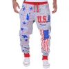 Acquista Pantaloni Casual Da Uomo Bandiera Americana USA Lettering Pantaloni Da Ginnastica Invernali Da Uomo Pantaloni Da Jogging Da Uomo Di Moda Con Taglie Forti