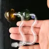 Rökning rör mini vattenpipa glas bongs färgglada metallformade färgade äppelgrytor