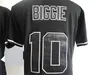 Mens Biggie Smalls 10 Bad Boy Baseball Jerseys Is The illest Black White Jersey Camisas cosidas 20th Patch S-XXXL