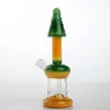 2018 Nuovo elenco Pyramid Design Heady Glass Bong Fungo colorato con soffione Percolatore Bong Oil Rigs Heady Water Pipes 14mm femmina i
