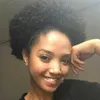 Echthaar-Pferdeschwanz-Haarteile zum Anklipsen, kurzes, hohes Afro-Kinky-Curly-Echthaar, 140 g, Kordelzug-Pferdeschwanz-Haarverlängerung für schwarze Frauen
