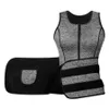 Bafully Sudore Dimagrante Donna Vita Trainer Gilet Neoprene Body Shaper Controllo Pancia Fitness Top Corsetto con Cerniera Regolare Cintura