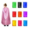 Vuxenstorlek Plain Show Cape Party Custome Super Hero Cosplay Solid Color Cape med Satin Single Lace-Up