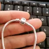 Fabrik grossist sterling sier pläterade armband 3mm orm kedja passar charm pärlor armband smycken gör för män kvinnor
